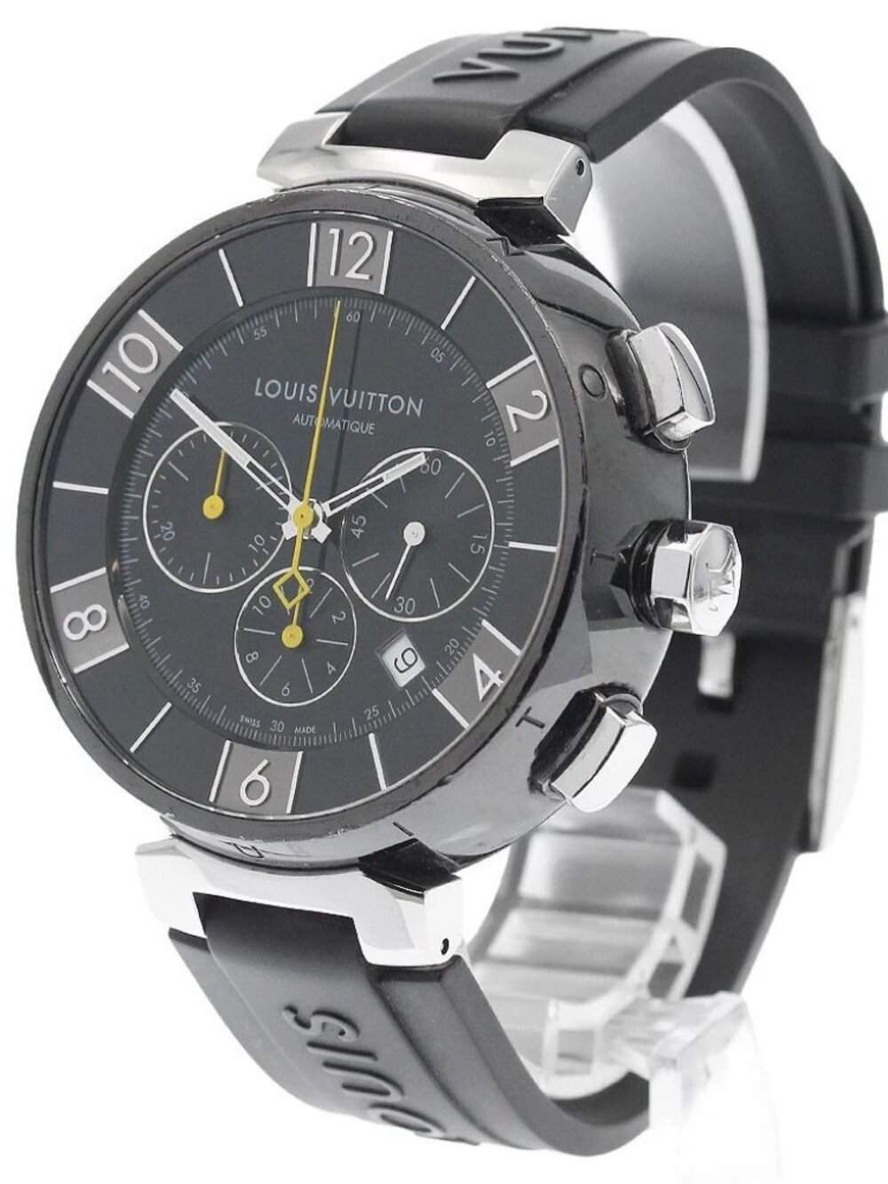LOUIS VUITTON Tambour in black Q102U Chronograph Automatic Men's Watch_943262